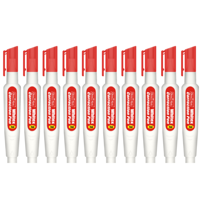 Correction Pen 7ml Metal Tip - Pack of 10 PCS