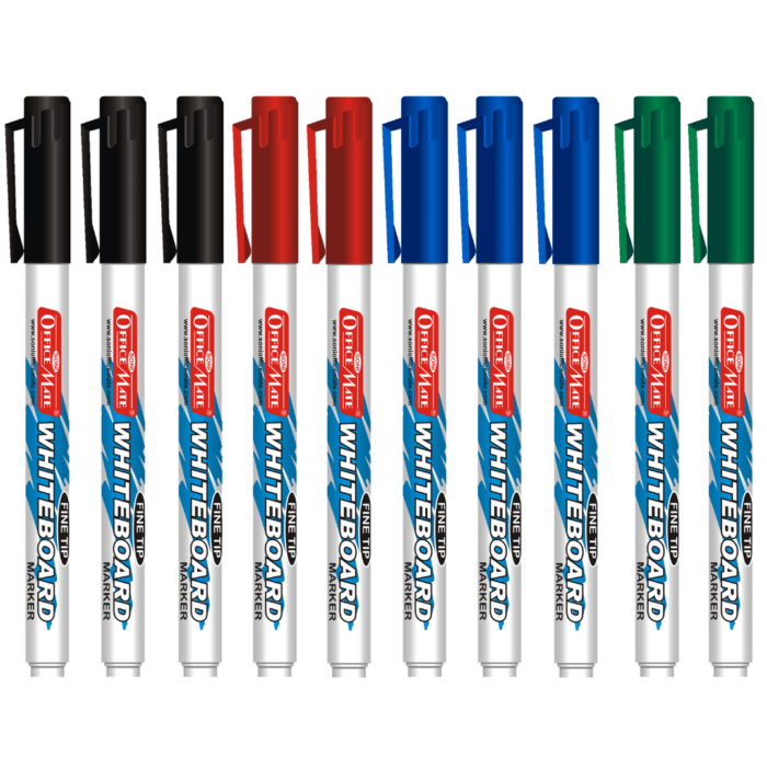 Fine Tip Whiteboard Marker in Pack of 10 pcs