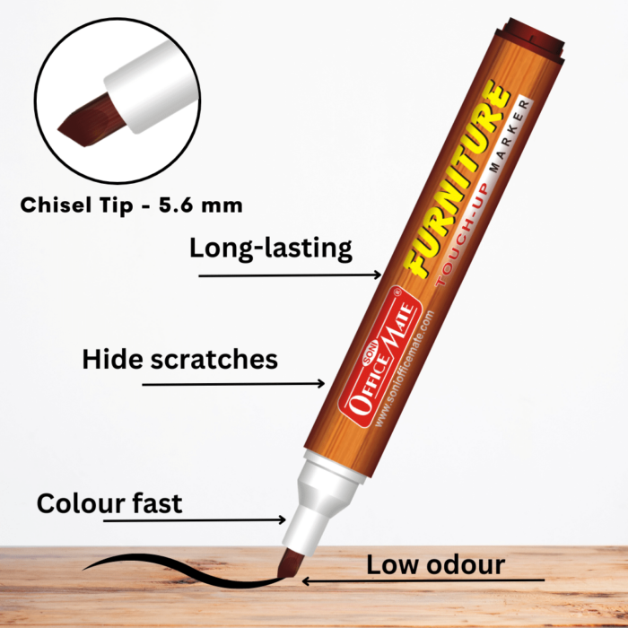Furniture Markers (5pcs) – Precision Touch-Ups, Rich Wood Tone Colours