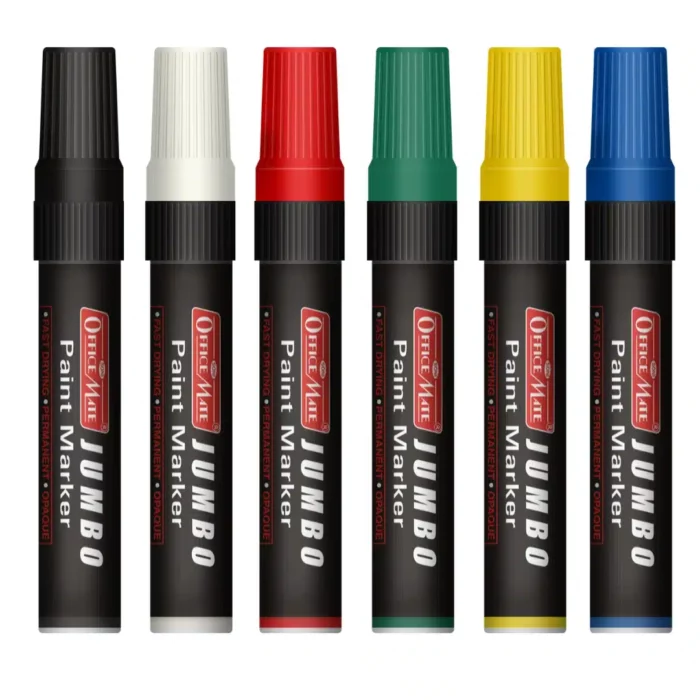 Jumbo Paint Markers (6pcs) – Wide Tip, Non-Toxic, Multi Surface Usage