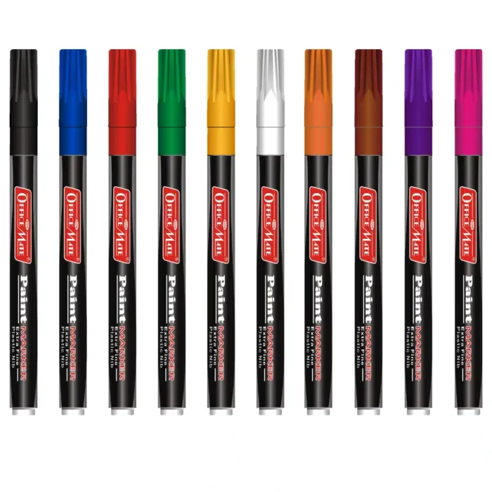 Fine Tip Paint Markers (10pcs), Vibrant Colours, Non-Toxic, Multi Surface Usage