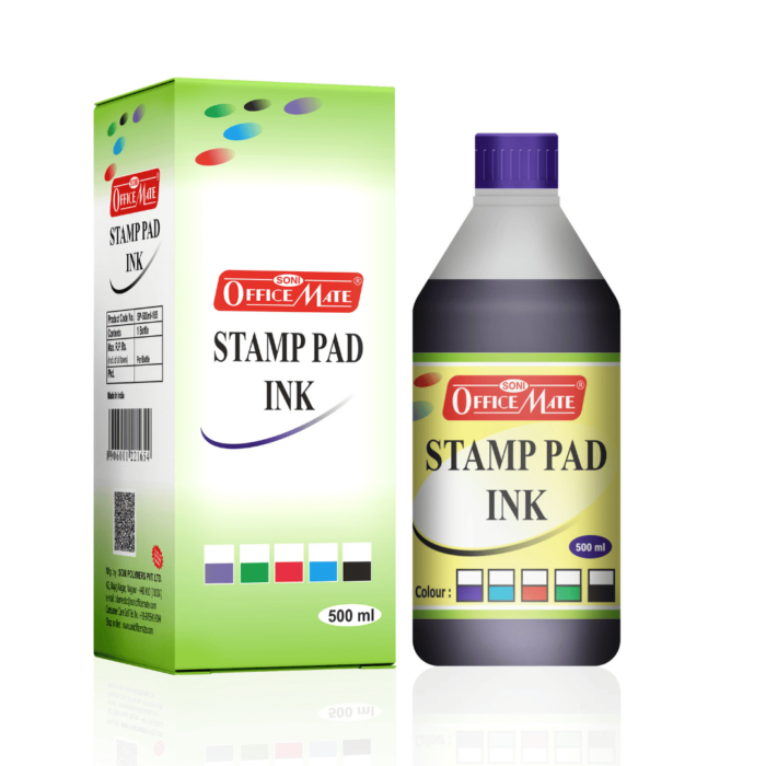 Stamp Pad Refill Ink - 500 ml, Long-Lasting Impressions, Quick-Drying Ink for Any Project