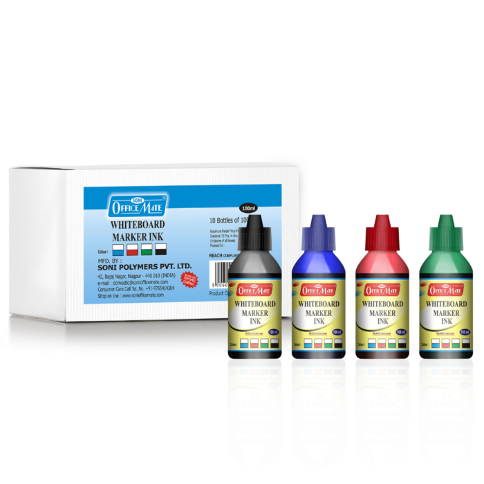 White Board Marker Refill Ink 100 ml - Pack of 10