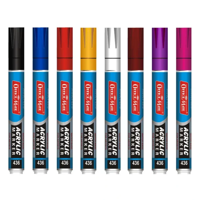 Acrylic Paint Markers (8pcs) Water-Based, Non Toxic, Perfect for Doodling and Sketching