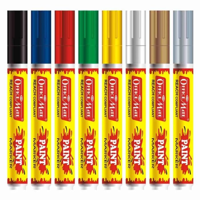 Paint Marker in Regular Colors (8Pcs) - Vibrant Colours, Non-Toxic, Multi surface usage