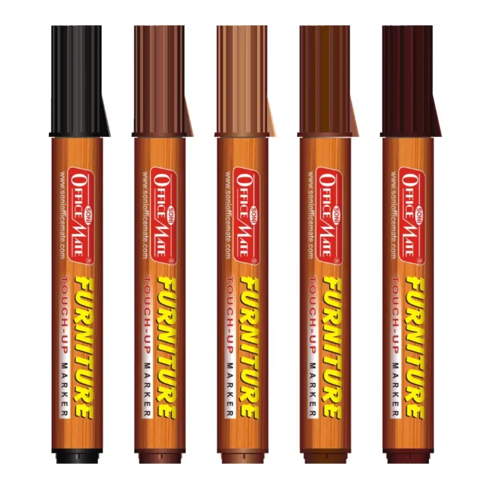 Furniture Markers (5pcs) – Precision Touch-Ups, Rich Wood Tone Colours