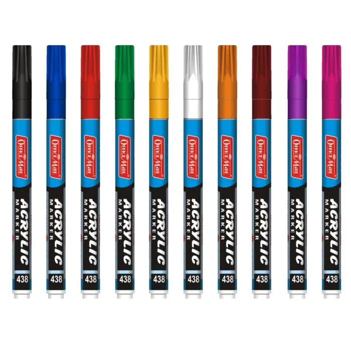 Fine Tip Acrylic Paint Markers (10pcs) – Precision Tip, Vibrant Colours, Water Based, Versatile Use