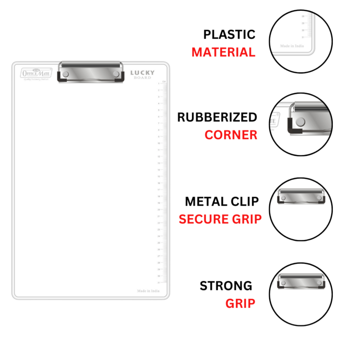 Topper's Clear Exam Board – Ultra Light, Sleek Design