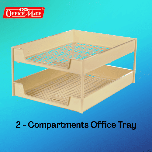 Two Compartment Office Tray – Compact Design, Lightweight, Versatile Use