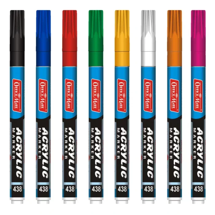 Fine Tip Acrylic Paint Markers (8pcs) – Precision Tip, Vibrant Colours, Water Based, Versatile Use