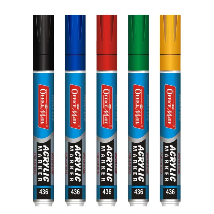 Acrylic Paint Markers (5 pcs) Water-Based, Non Toxic, Perfect for Doodling and Sketching