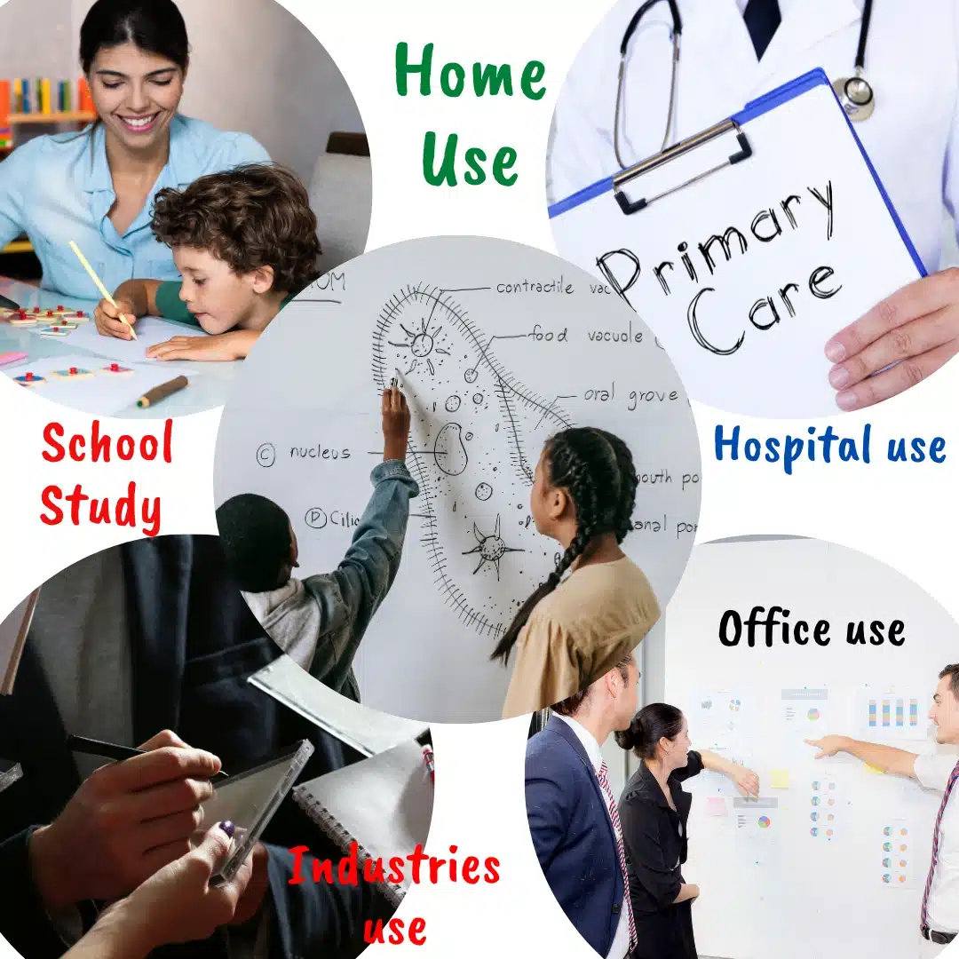 Slim Whiteboard Marker with Duster on cap, Assorted Colour (Pack of 4) – Extra Precision, Bright Colours, Easy Wipe - Image 7