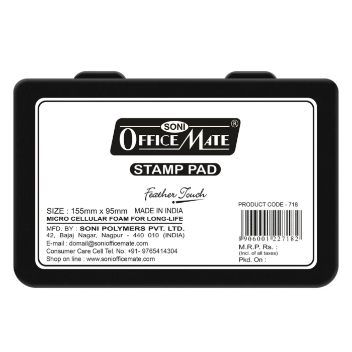 Stamp Pad - Black, Long-Lasting Impressions, Quick-Drying Ink for Any Project