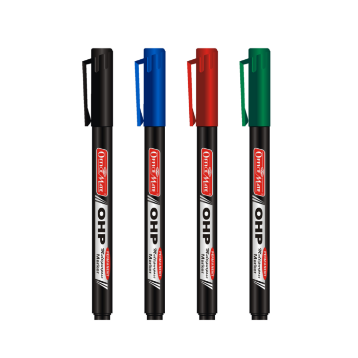 Permanent OHP Markers (4pcs) - Quick Drying, Water Resistant