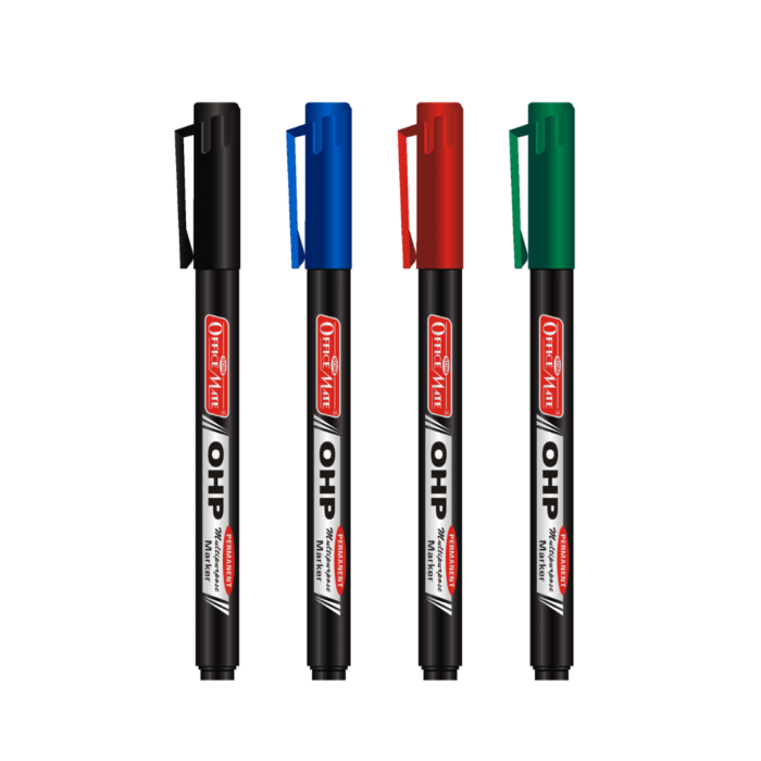 Permanent OHP Markers (4pcs) - Quick Drying, Water Resistant