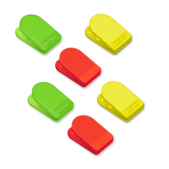 Multicolored Paper Clips (Pack of 6) – Strong Grip, Vibrant Colors