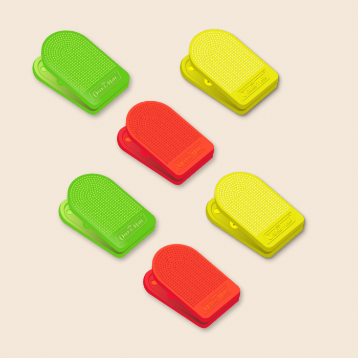 Multicolored Paper Clips (Pack of 6) – Strong Grip, Vibrant Colors