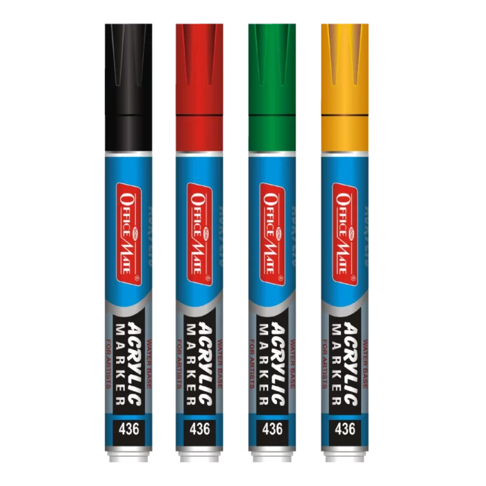 Acrylic Paint Markers (4pcs) – Vibrant Colours, Water Based, Versatile Use, Non-Fading