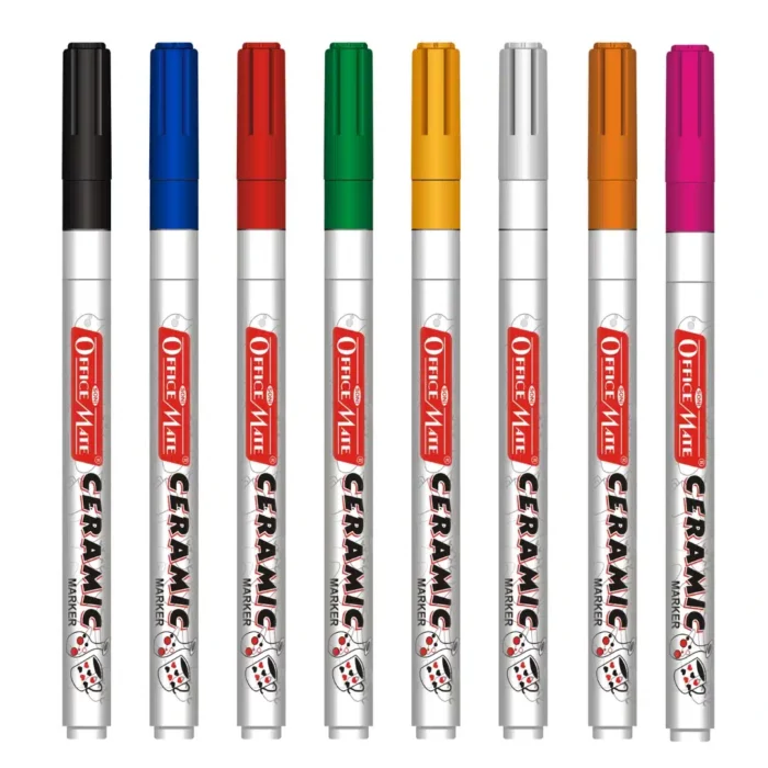 Fine Tip Ceramic Marker (4pcs, 5pcs & 8pcs) – Ideal for Ceramic Art, Smudge proof Ink