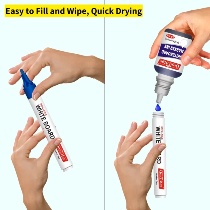 Whiteboard Marker Ink (15ml) – Pack of 4, Bright Colours, Eco-friendly