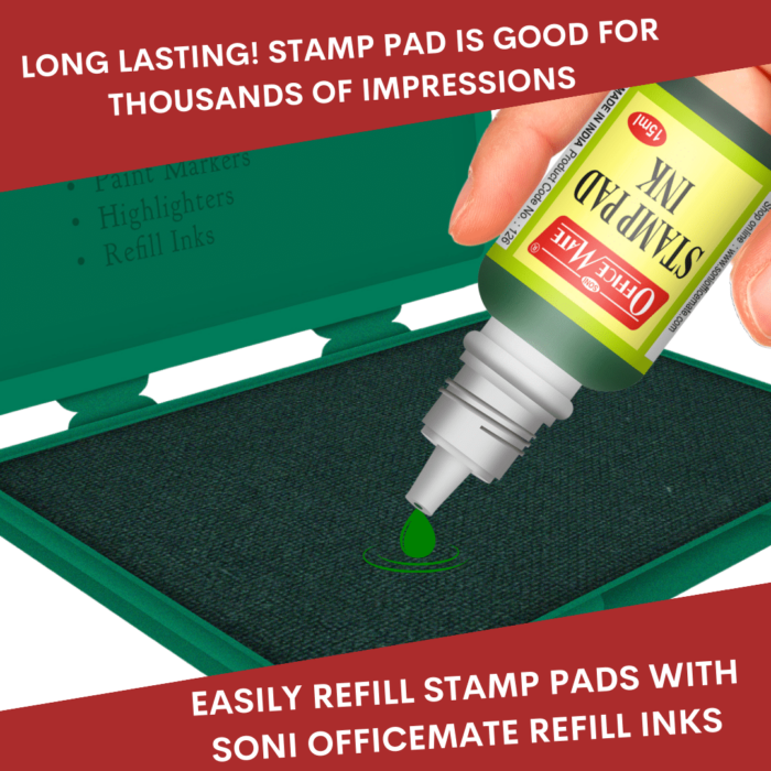 Stamp Pad - Green, Long-Lasting Impressions, Quick-Drying Ink for Any Project