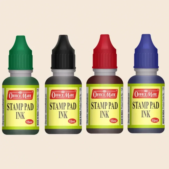 Stamp Pad Ink (15ml) - 4pcs, Long-Lasting Impressions, Quick-Drying Ink for Any Project