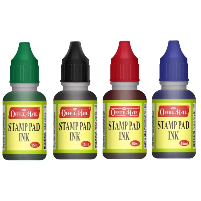 Stamp Pad Ink (15ml) - 4pcs, Long-Lasting Impressions, Quick-Drying Ink for Any Project