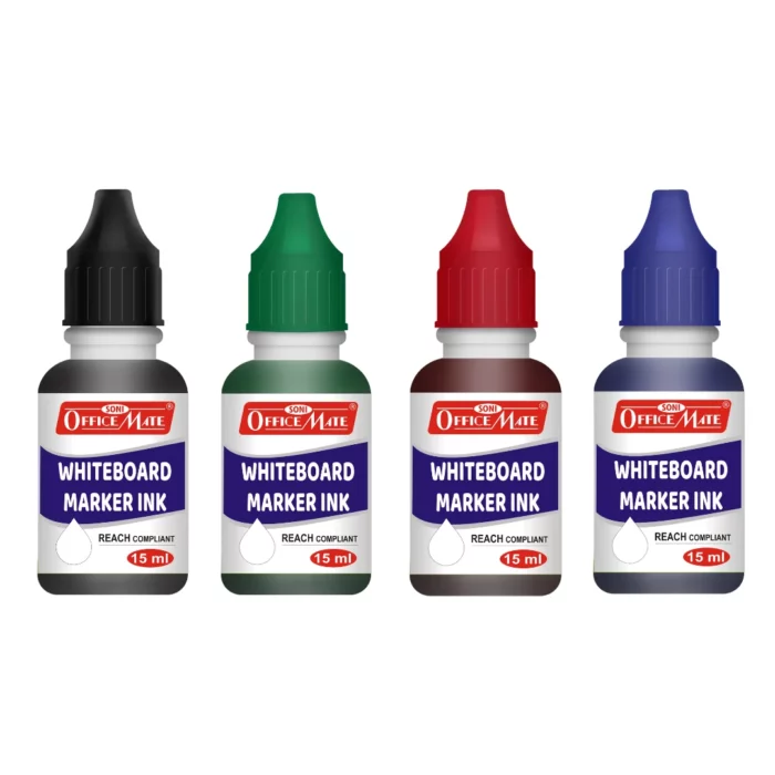 Whiteboard Marker Ink (15ml) – Pack of 4, Bright Colours, Eco-friendly