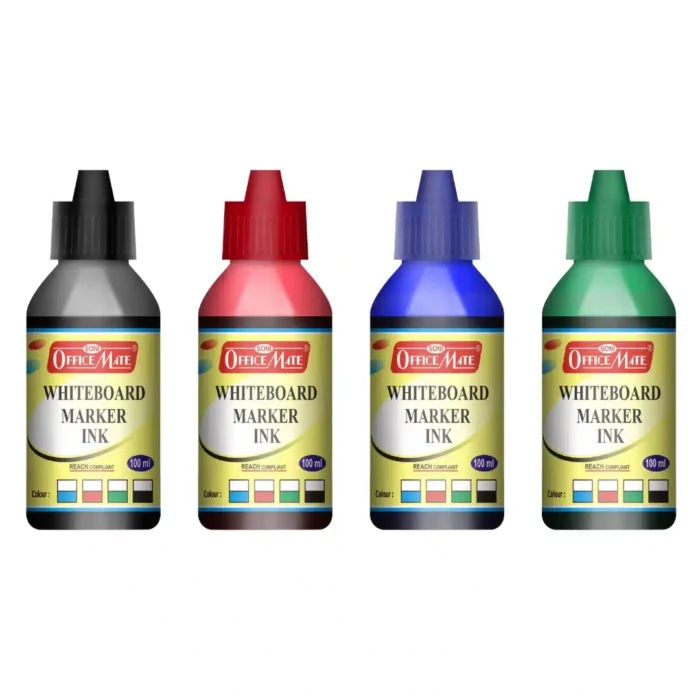 Whiteboard Marker Ink (100ml) – Pack of 4, Bright Colours, Eco-friendly