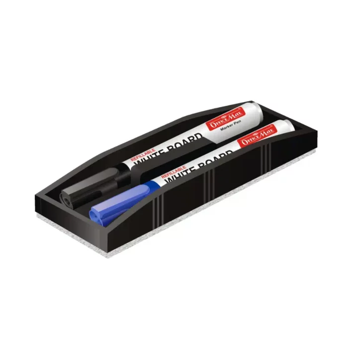 Whiteboard Duster with Two Marker Slots (Includes 2 Markers)