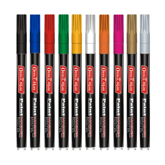 Fine Tip Paint Markers (10pcs), Vibrant Colours, Non-Toxic, Multi Surface Usage