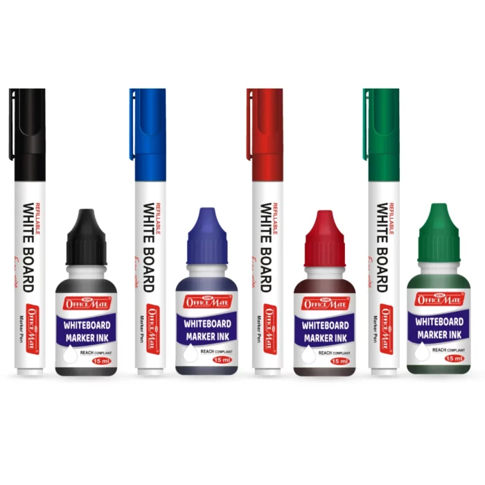Whiteboard Combo (4 Whiteboard Markers + 4 Marker Inks )