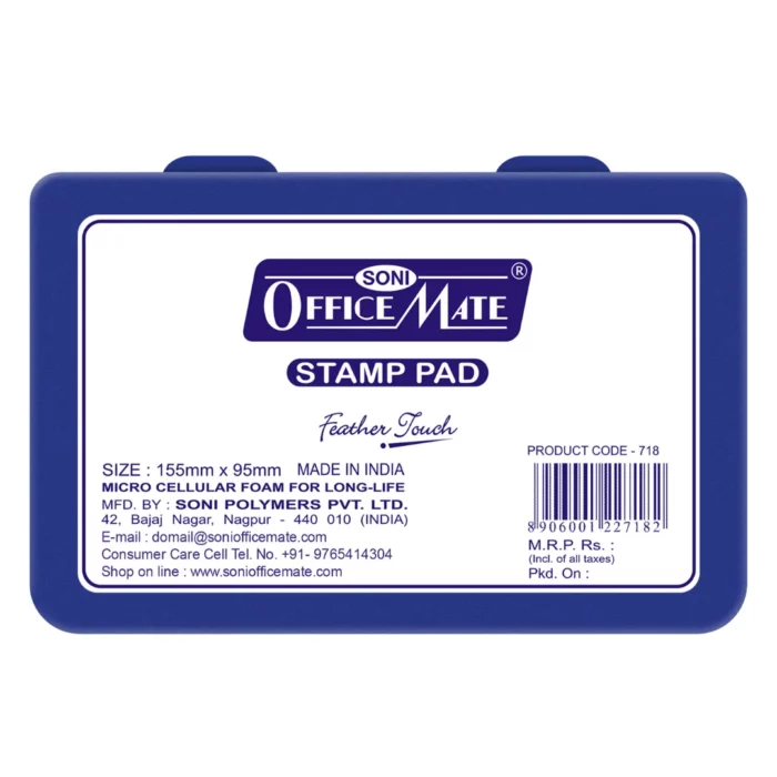 Stamp Pad - Blue, Long-Lasting Impressions, Quick-Drying Ink for Any Project