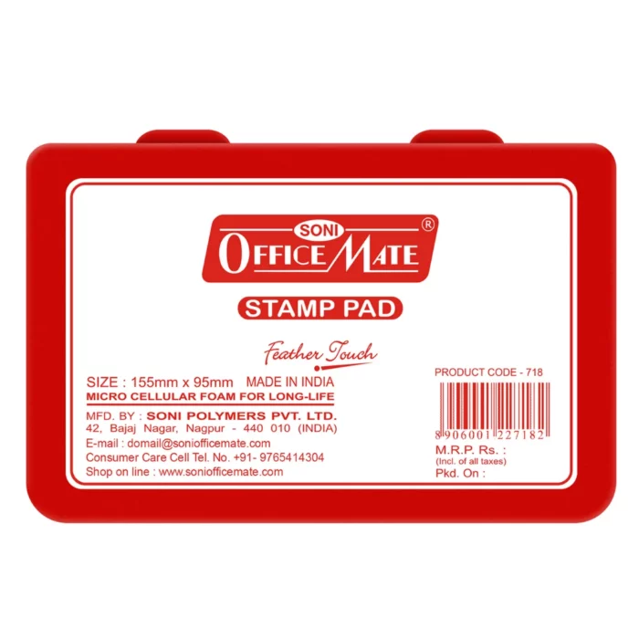 Stamp Pad - Red, Long-Lasting Impressions, Quick-Drying Ink for Any Project