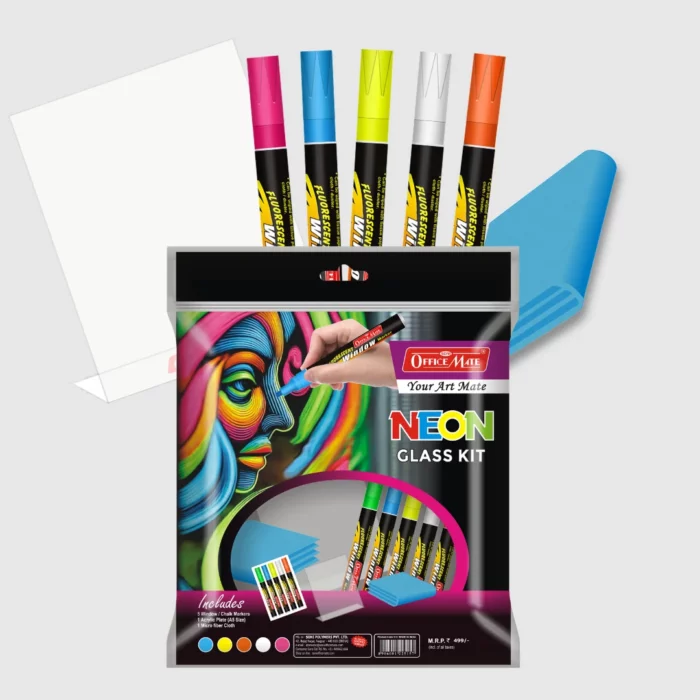 Neon Glass Kit, Bright, Bold Designs for Creative Window Art