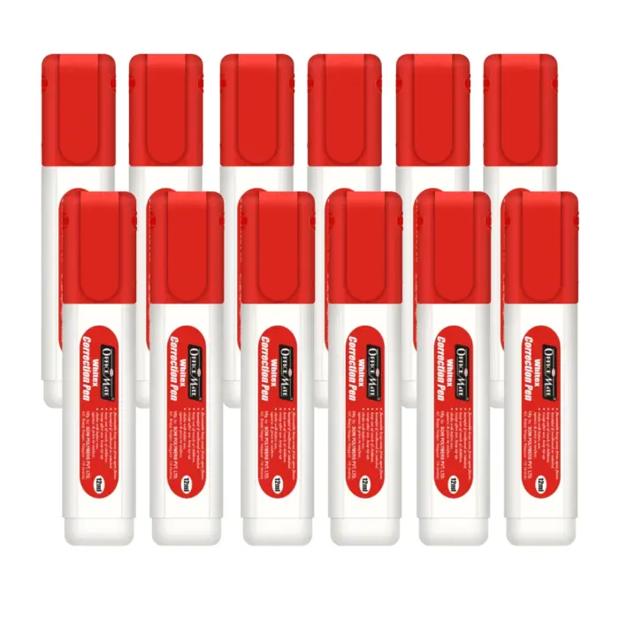 Correction Pen (12ml) – Pack of 12, Instant Drying, Precise Application