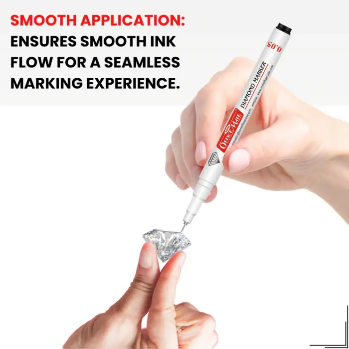Diamond Marker (4pcs), Ultra-Fine 0.05 mm Tip for Precision Marking on Diamond & Glass, Permanent, Fade-Resistant, Smooth Application