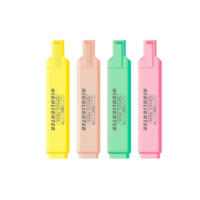 Pastel Highlighters (4pcs), Smudge Proof Pastel Ink, Smooth Flow, 3x Longer Lasting