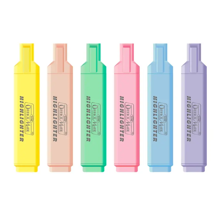 Pastel Highlighters (6pcs), Smudge Proof Pastel Ink, Smooth Flow, 3x Longer Lasting